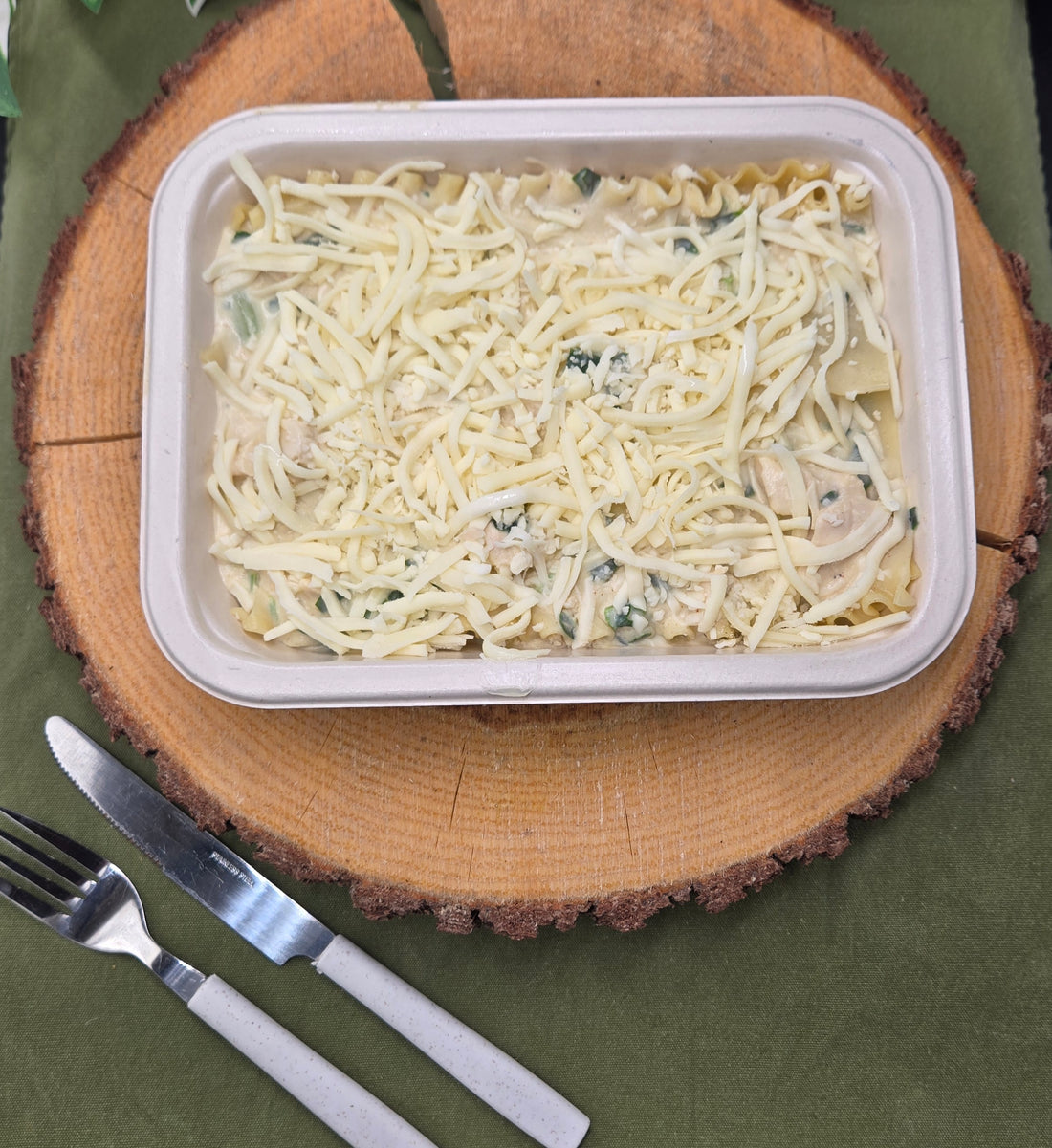 Lasagne au poulet et épinards