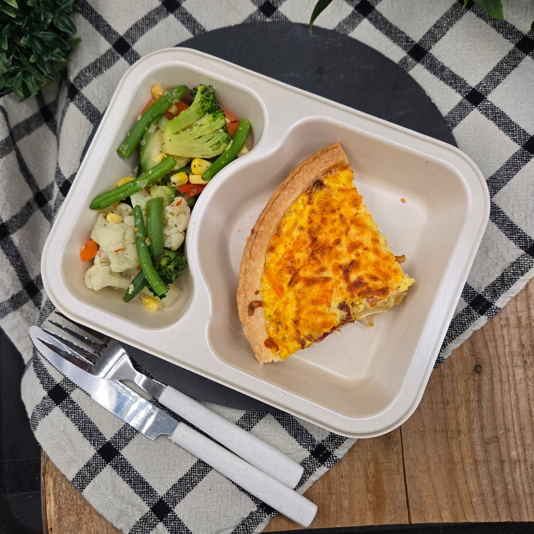 Quiche lorraine avec légumes