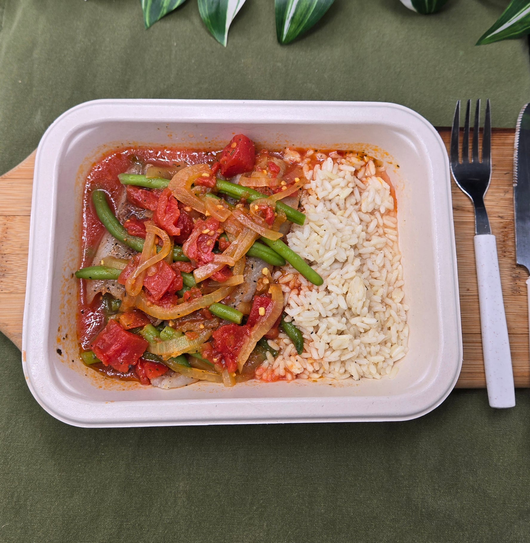 Sauté de goberges, tomates et haricots
